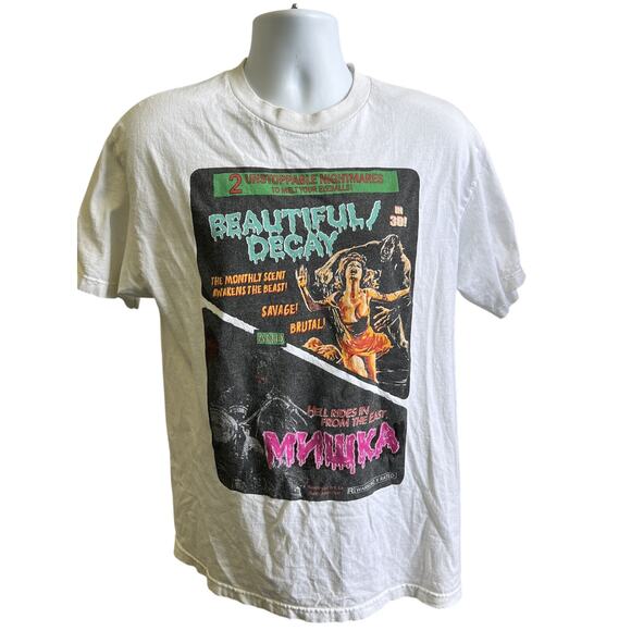 Mishka Other - 🔥Mishka L Off-White Graphic Tee Beautiful Decay Cotton Streetwear Y2K SkaterArt